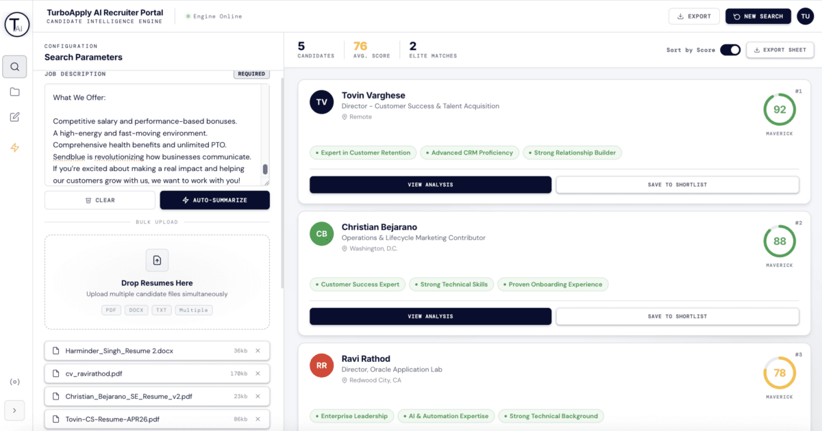 Maverick Dashboard Mockup